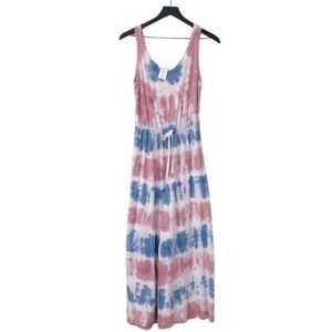New! Caution To The Wind Wide Leg Tie Dye Jumpsuit